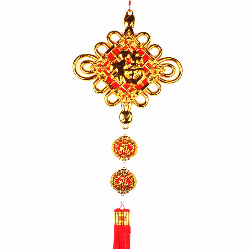 新款金色福字中国结挂件 婚庆喜庆春节用品 义乌中国结厂家直销