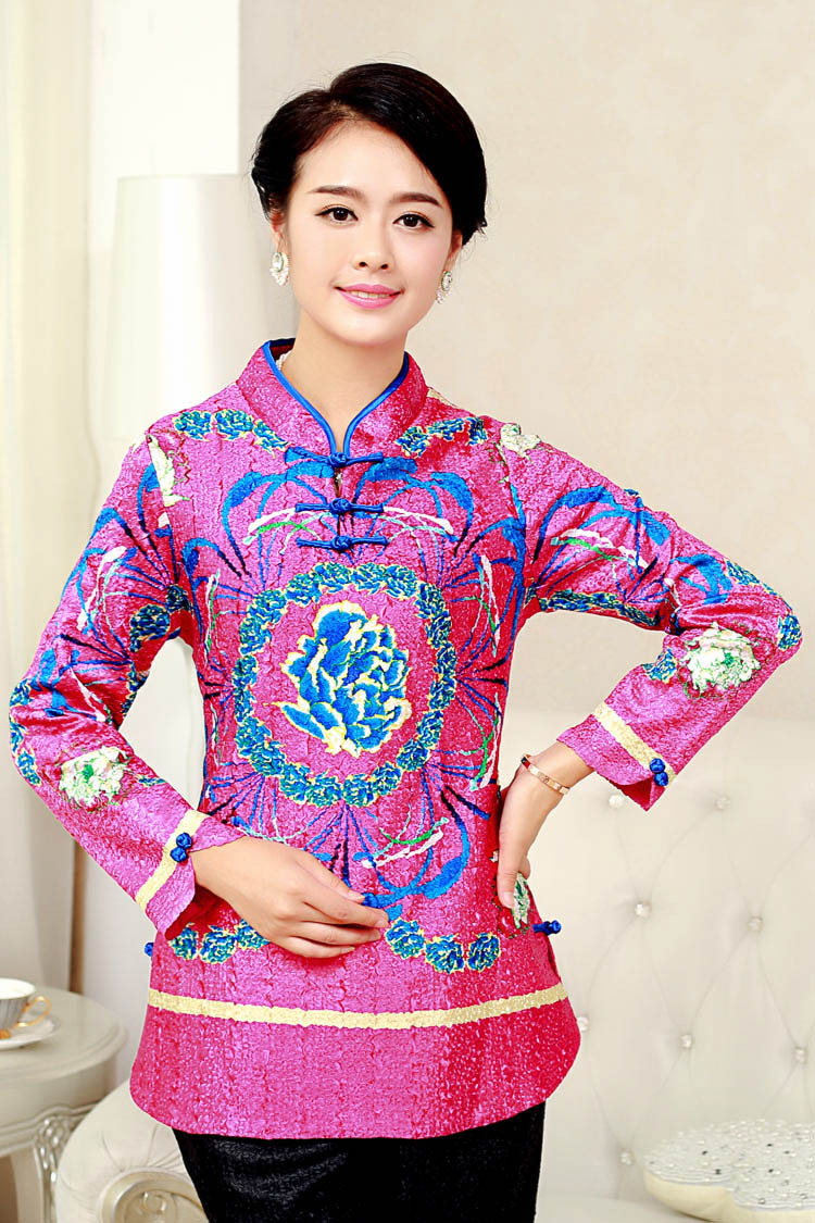 民族风中式唐装妈妈装中老年女装图片,民族风中式唐装妈妈装中老年女