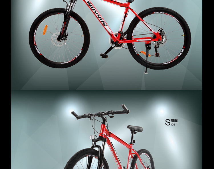 五羊自行车26寸铝合金山地车/双碟刹变速公路山地自行车 ap20单车图片
