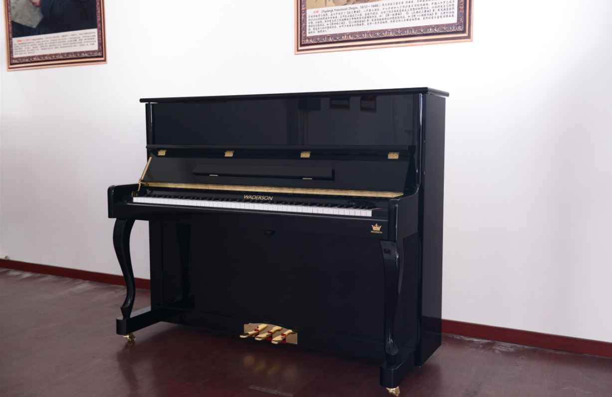 厂家批发全新钢琴waderson沃德森123a4款黑色亮光
