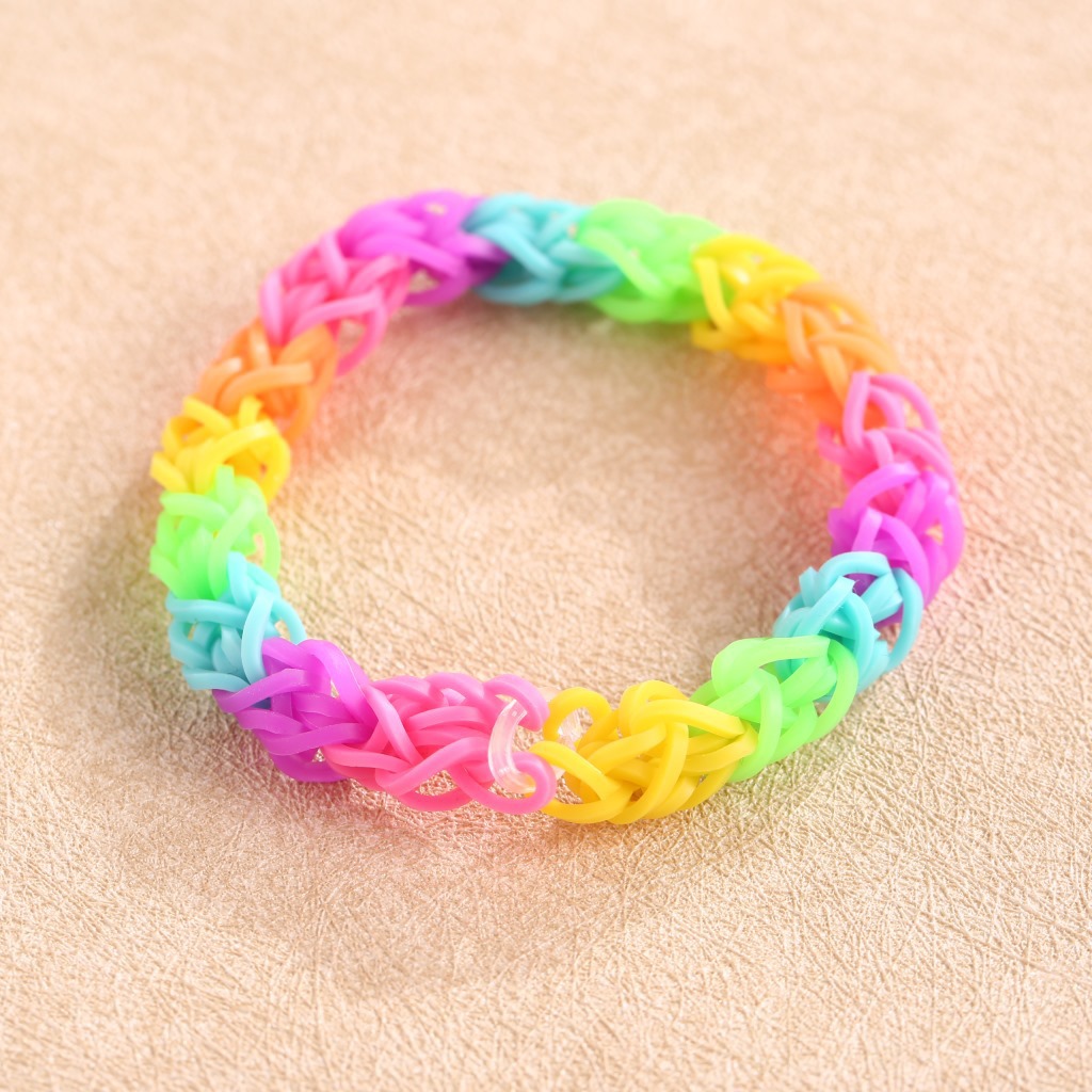 编织手链皮圈 手工编织橡皮筋 儿童玩具橡皮筋 rainbow皮筋批发