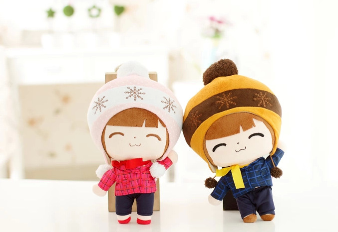 正版萌小q毛绒公仔qq表情系列毛绒玩具布娃娃 情人节礼物送女生