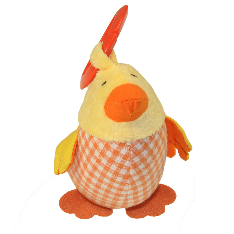 外贸高质量吊环立体小鸡玩偶 宝宝安抚公仔车挂