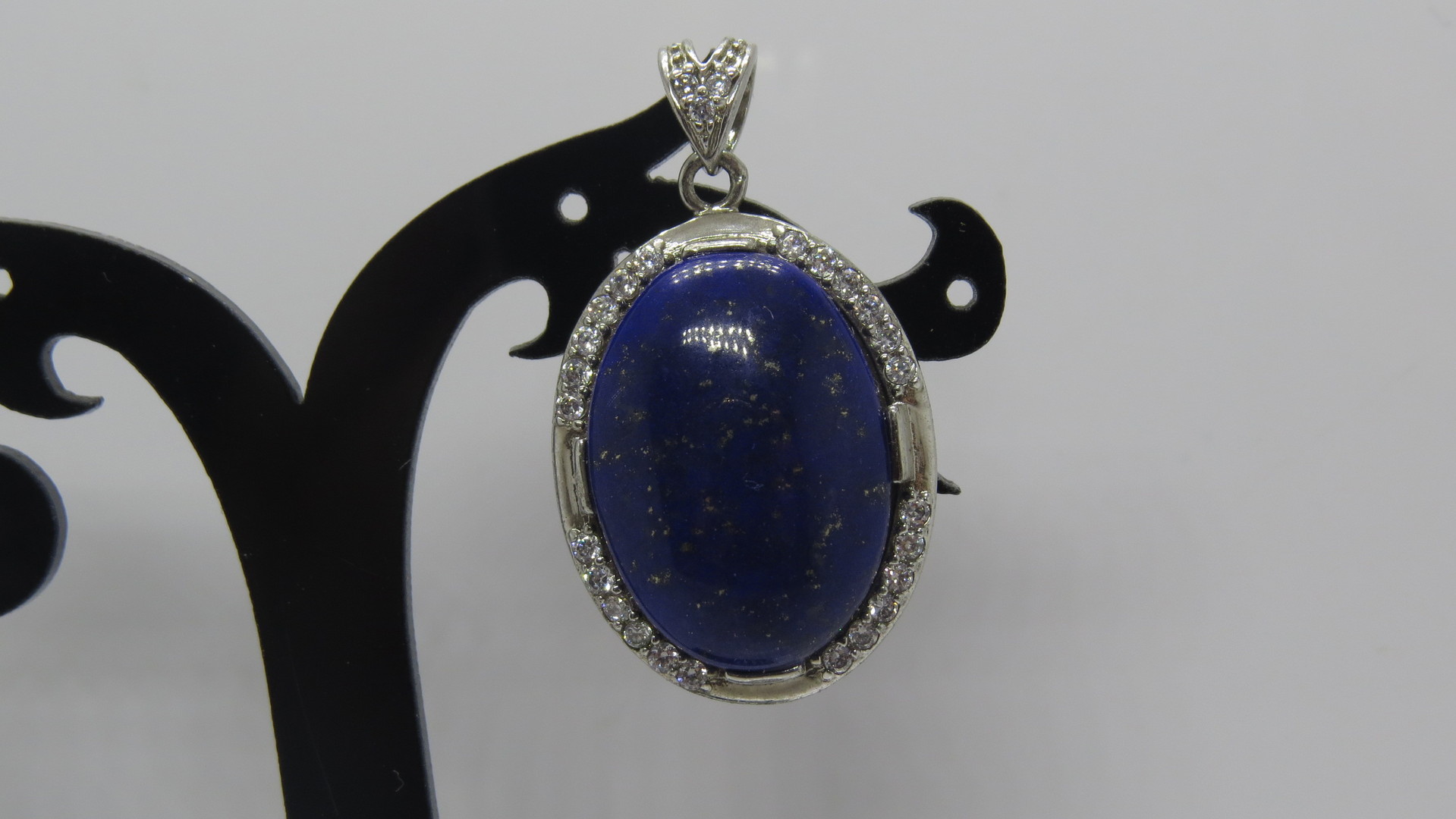 天然阿富汗青金石吊坠 青金镶嵌大气款时尚 宝石吊坠 d248