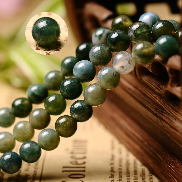 diy饰品配件 散珠 串珠 天然水晶 海藻石 水草玛瑙半成品批发