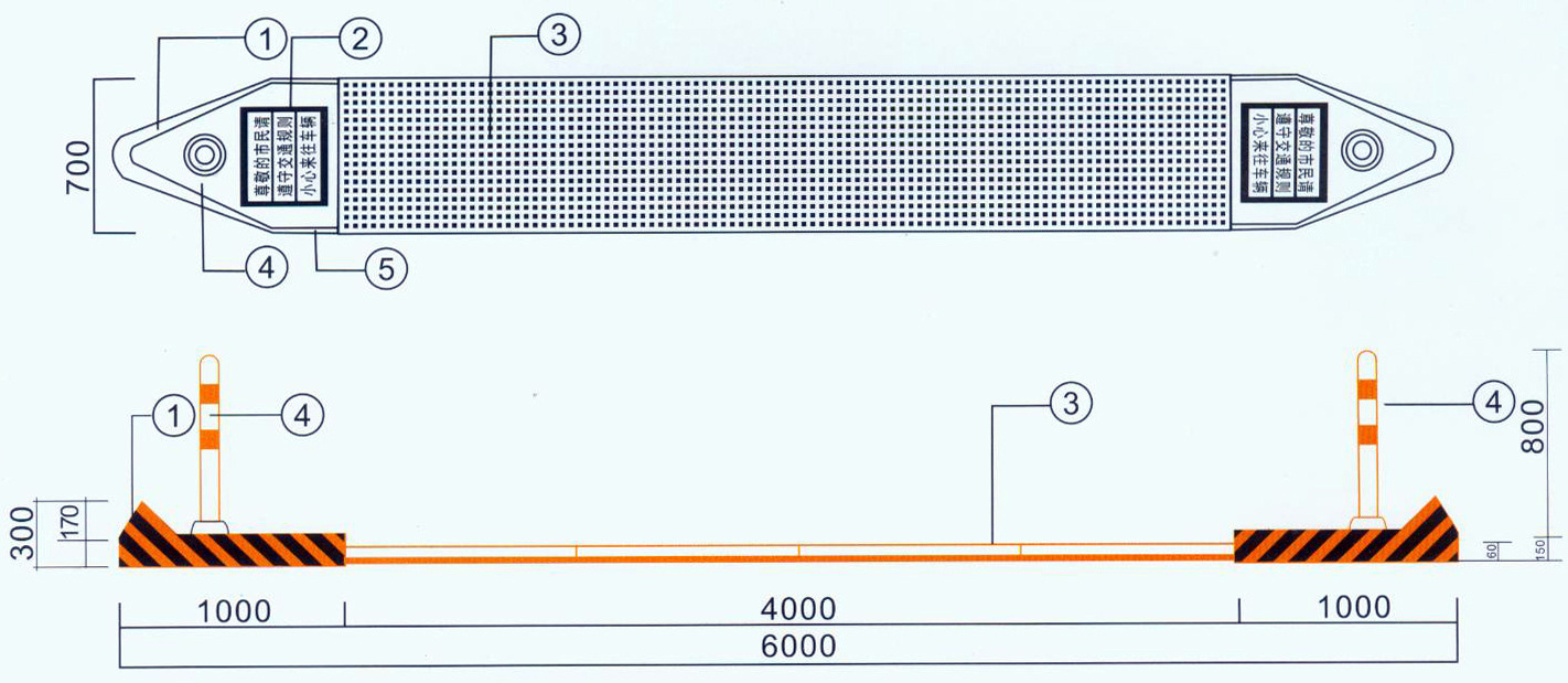 厂家直销安全岛 斑马线安全踏板批发 人行道保护暂歇