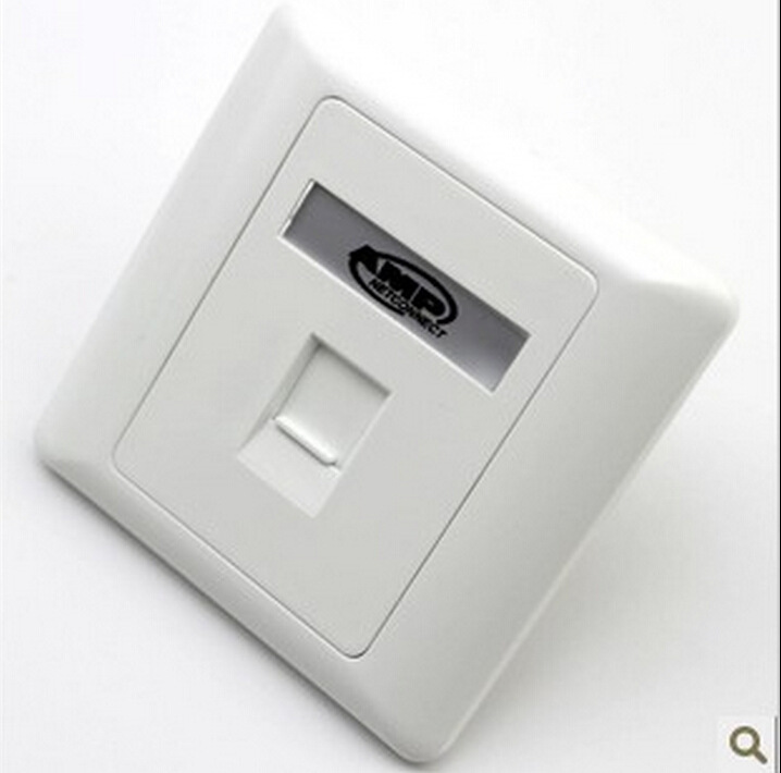 amp面板 网络电话面板 rj45模块面板 amp加厚型单口面板