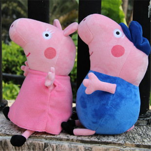 外贸原单peppa pig猪爷爷猪奶奶毛绒玩具公仔娃娃30cm