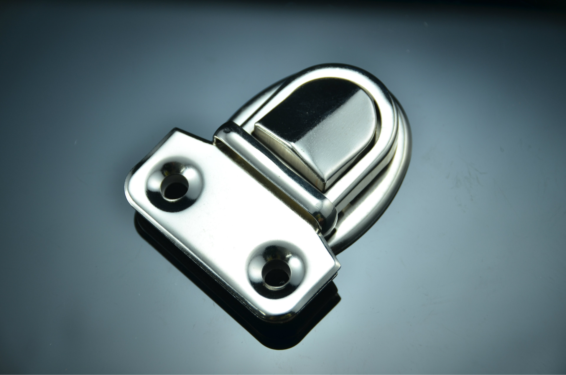 供应滚白镍大双孔手袋插锁 箱包锁 箱包配件 公文包锁 鸭嘴锁a068