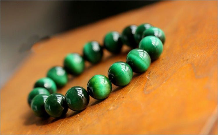 凤鸣水晶 天然水晶绿虎眼石手链 正品保障 男女款手链