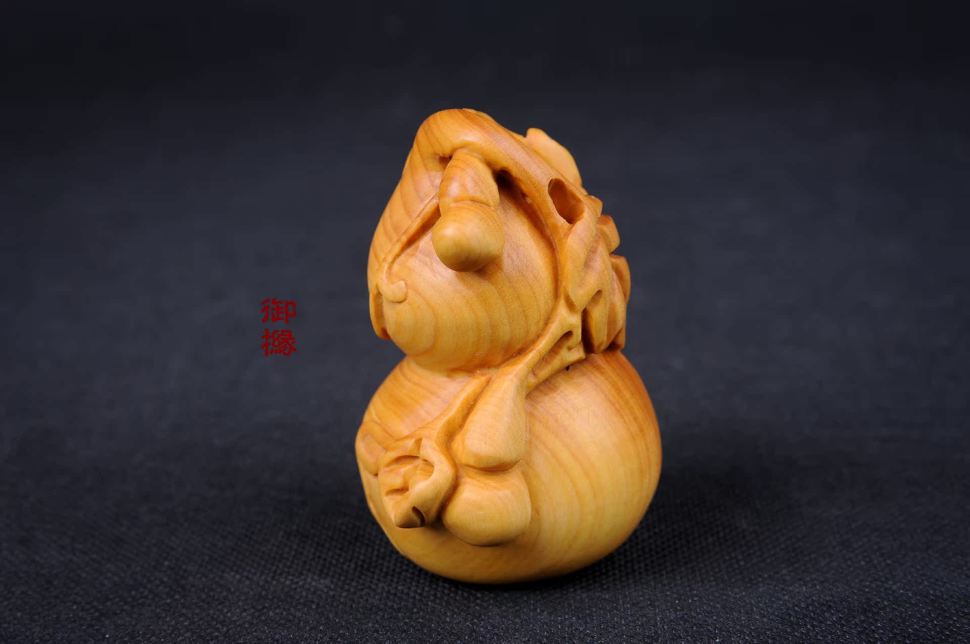 黄杨木雕刻葫芦手把件 葫芦蝙蝠古玩把件 辟邪化煞转运 厂家批发