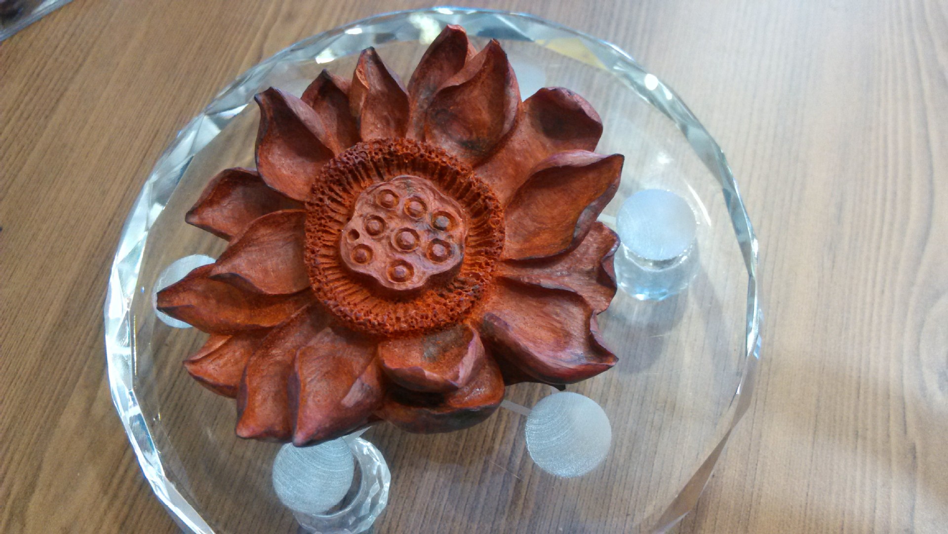 天然小叶紫檀莲花