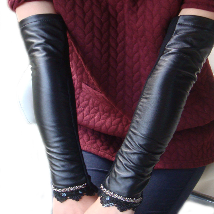 绵羊皮长筒袖套皮草服饰配饰袖套冬季时尚保暖特价批发真皮袖套