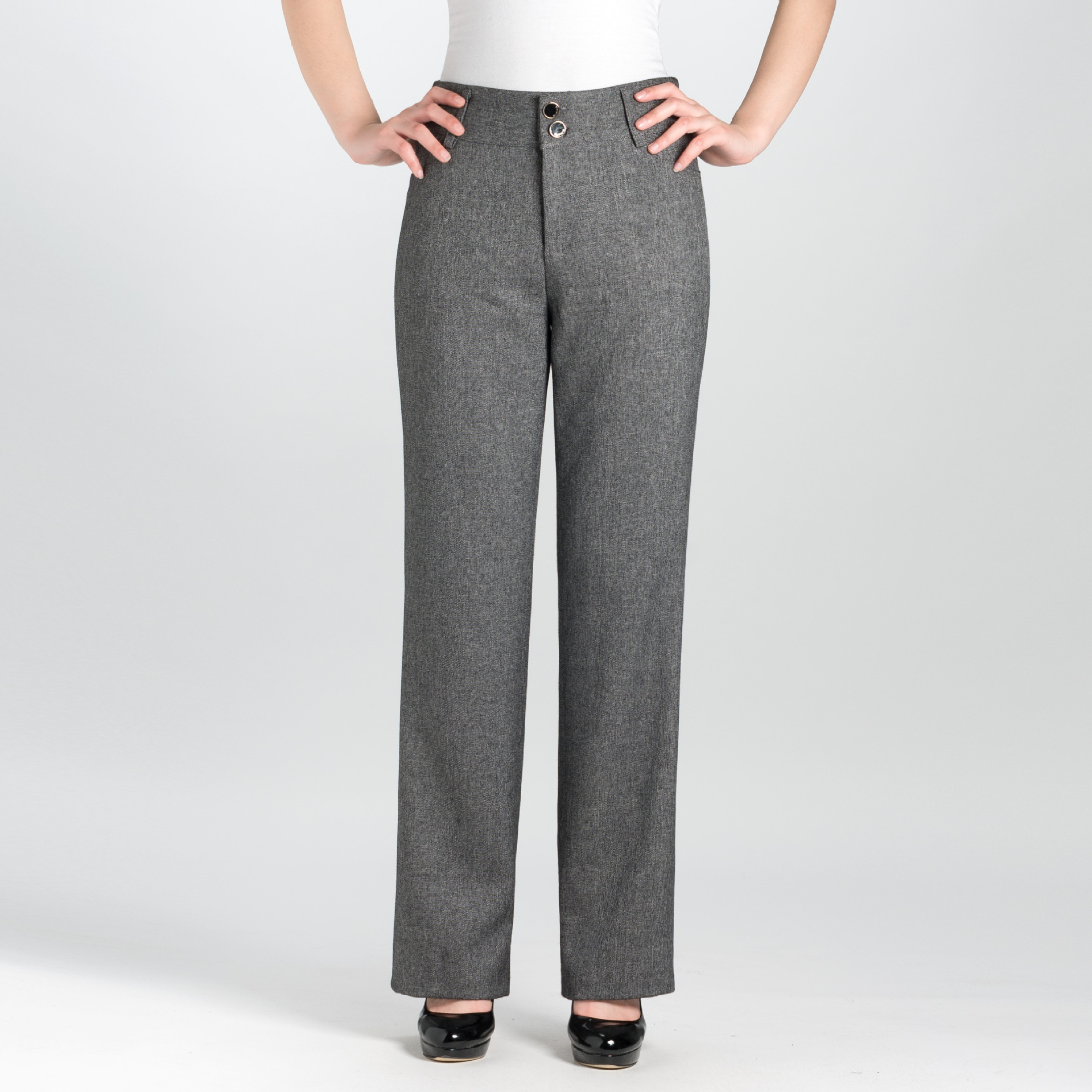 批发供应女式高腰阔腿裤 优质女士休闲裤 高档女士裤子定做批发