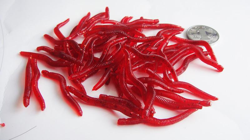 软虫 假蚯蚓 海鱼饵 路亚饵 红虫价格 路亚饵 50个/包
