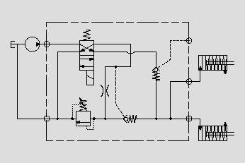 應用於卡鉗油缸控制 電磁閥控制油缸的運動方向 液壓鎖用作負載保持