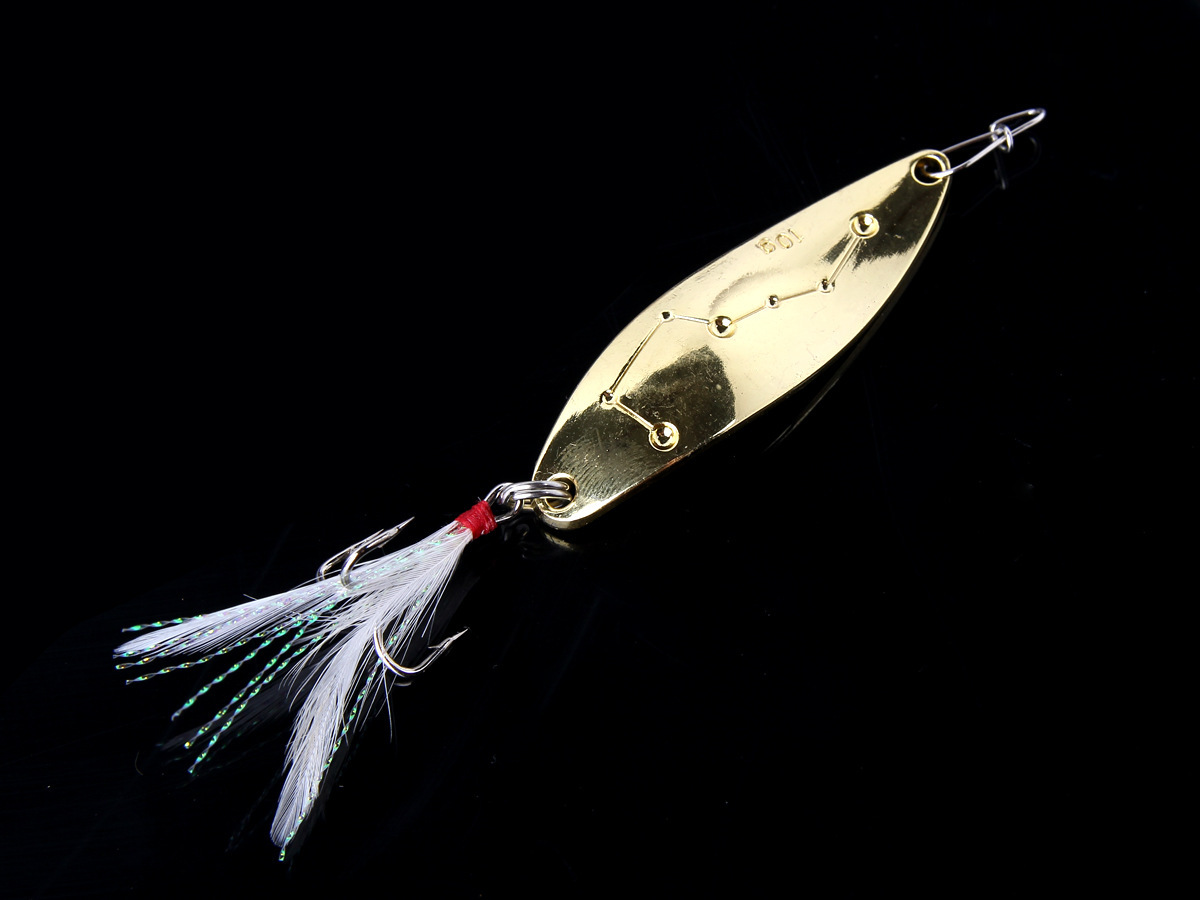 【热销推荐】水蛭亮片路亚假饵 铁板闪亮片渔钩 渔具批发