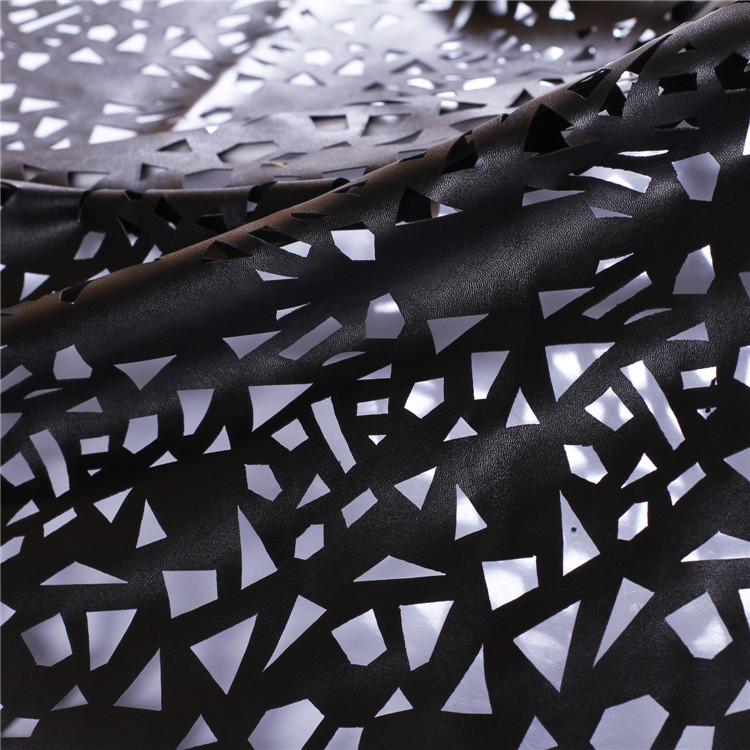 2014厂家直销 皮革激光冲孔 时装面料 pu冲孔切割