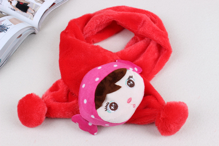 最新爆款上市 儿童百搭卡通法兰绒围脖 可爱宝宝毛球围巾厂家直批