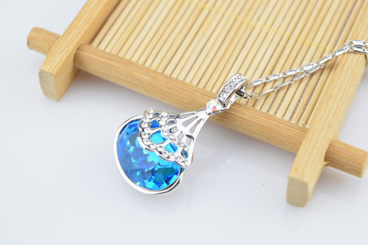 七叶草饰品 欧美时尚长款衣饰毛衣链 正品奥地利水晶锁骨项链代理