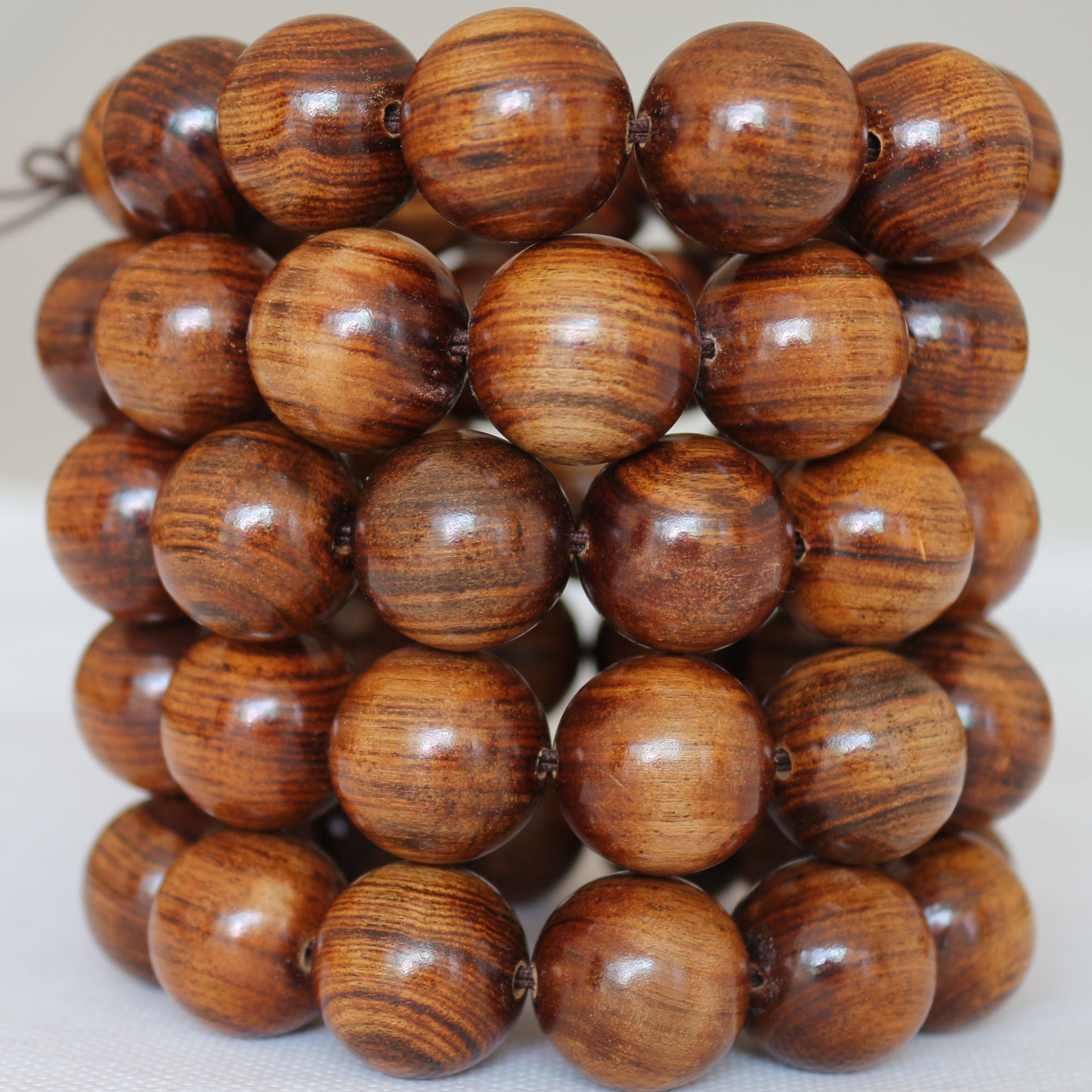 黑花梨佛珠手链 非洲黑花梨 男士手珠 15 18mm20mm 念珠实木佛珠