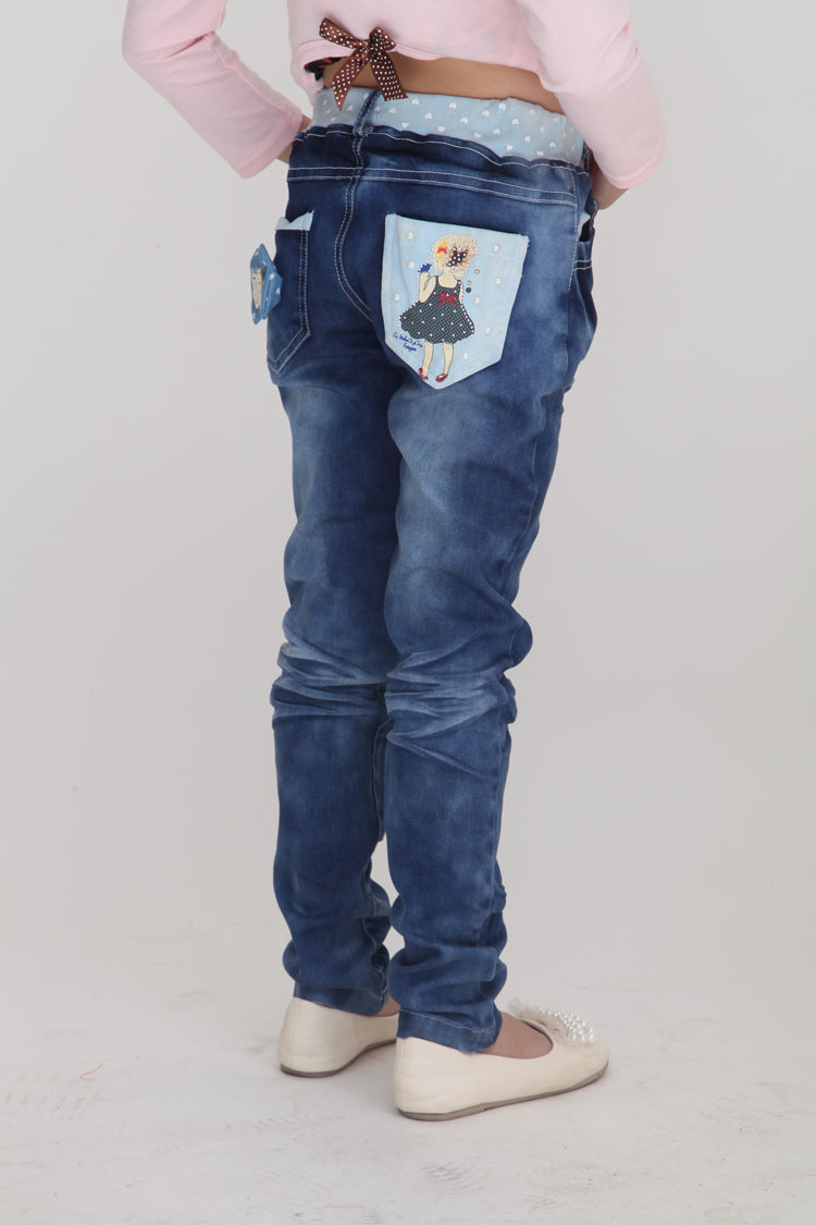 女童牛仔裤 秋冬款童装 爆款牛仔中大童裤 品质童装厂家直销图片_7