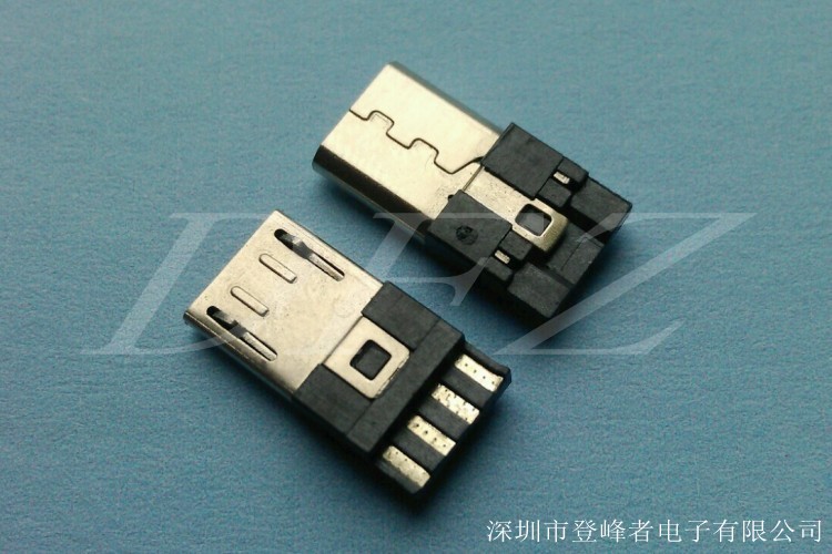 廠家micro usb 5p不鏽鋼焊線式公頭 3.0前五後五常規款