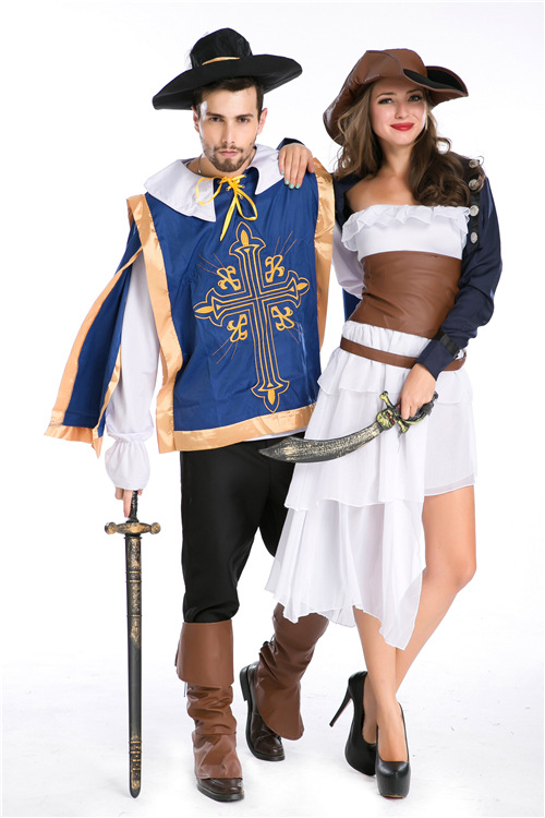 2014年万圣节新款加勒比海盗男女情侣服装角色扮演情侣海盗装