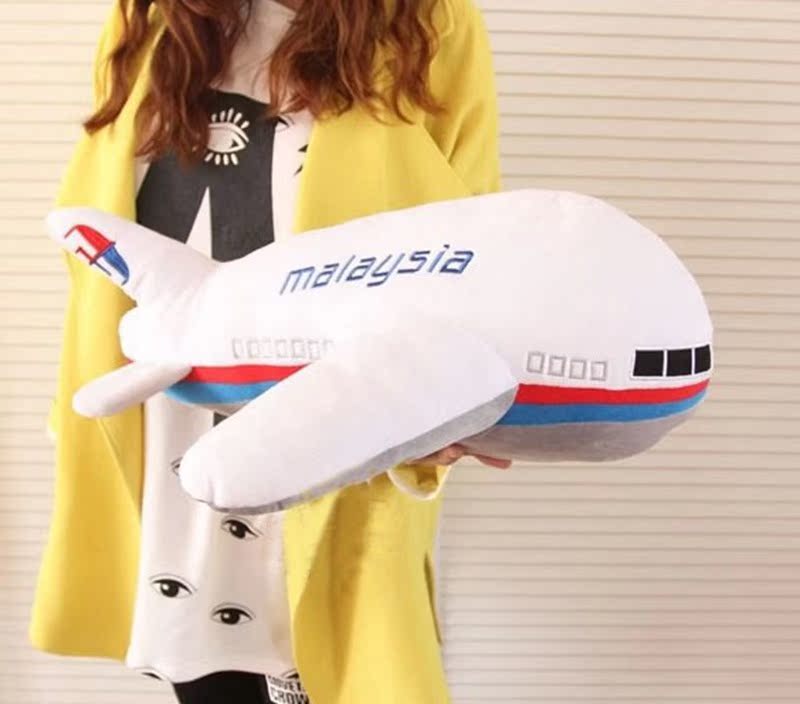 祈福mh370飞机毛绒玩具公仔 儿童玩偶抱枕 创意飞机模型
