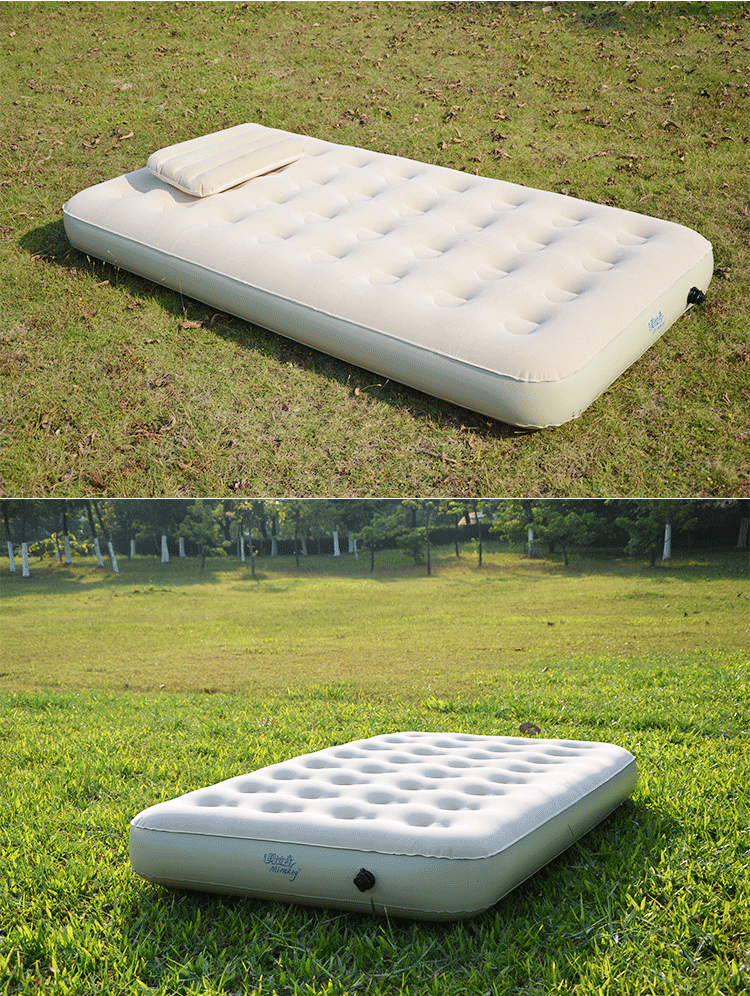 美拉奇高级植绒灰色单层单人充气床 厂家现货供应