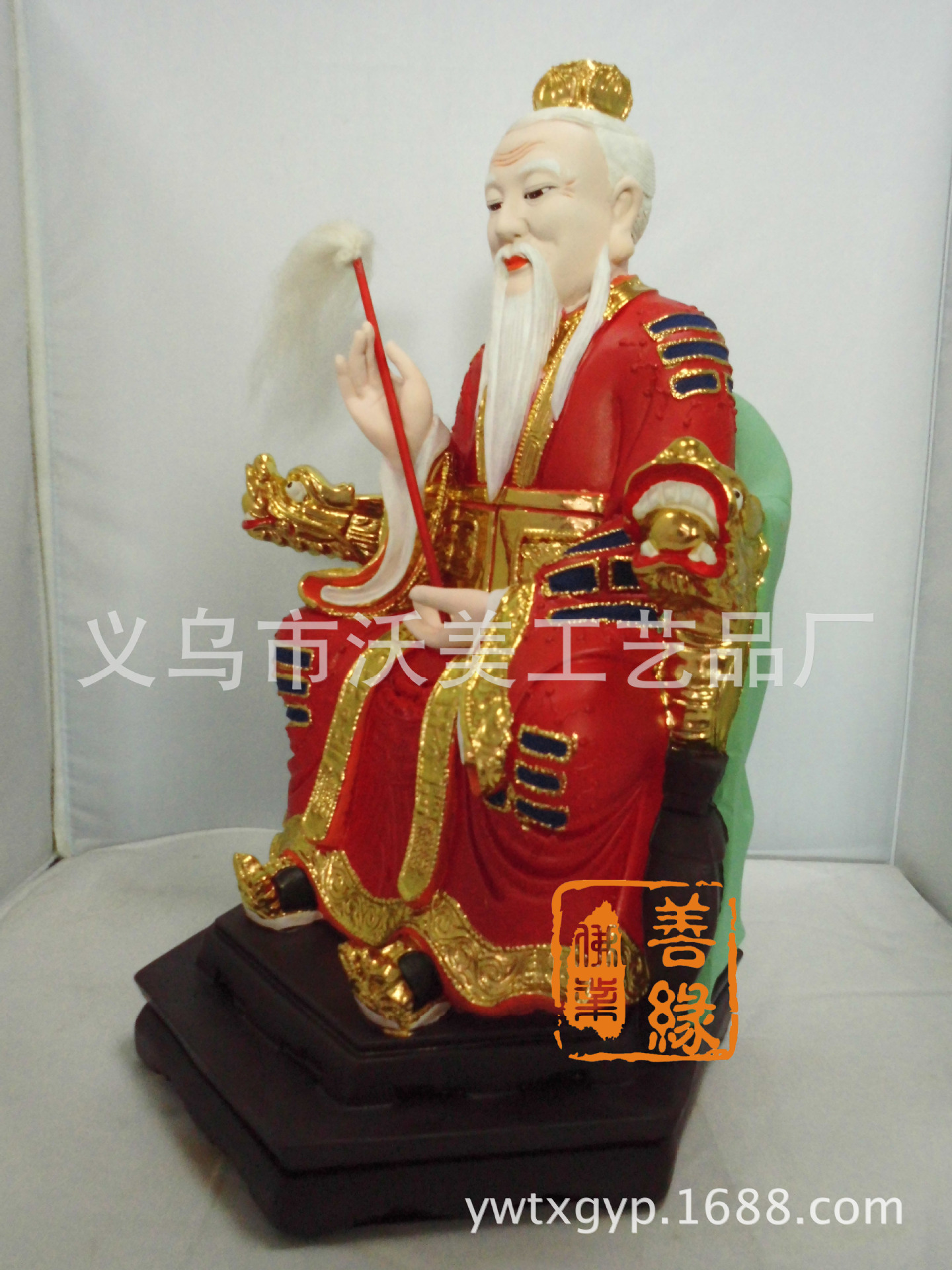 厂家定制 树脂佛像 47cm 太上老君 幻彩 三清道祖 喷漆 彩绘