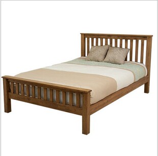 1.35米单人实木 儿童床 学生床 实木卧室家具批发直销老榆木定制