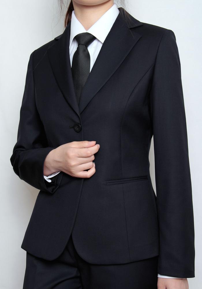 厂家直供 2014新款职业套装西服女黑色 求职面试商务西装一件批发
