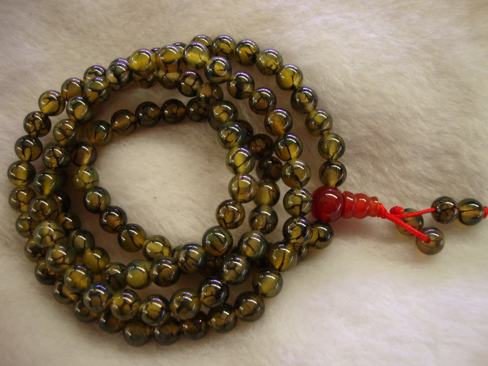 厂家直供玛瑙手串天然玛瑙蛇皮纹多圈手链108粒6mm