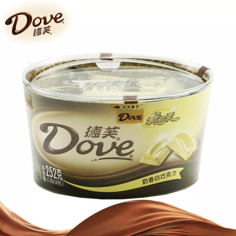 批发供应 德芙巧克力 dove碗装德芙丝滑牛奶巧克力252g*24盒/箱