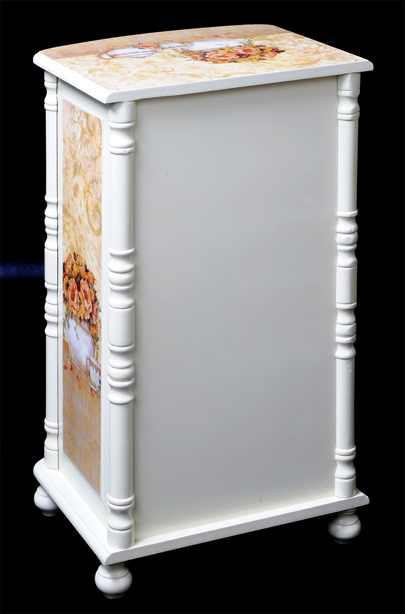 供应田园简单床头柜四抽象牙白床头柜子储物柜多功能柜子家居收藏用品