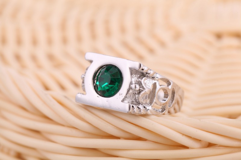 欧美影视周边饰品奥地利水晶戒指绿灯侠戒指男士green lantern