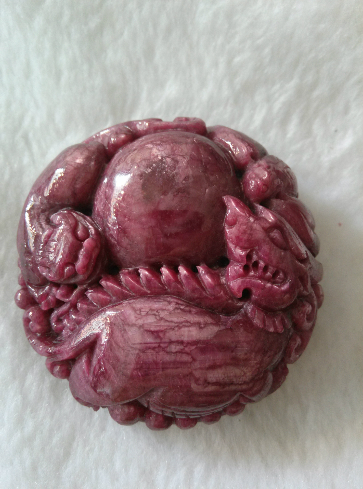 厂价供应 缅甸红绿宝手把件 天然无处理 红绿宝雕件