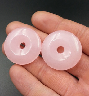 正品天然玉石 芙蓉玉桃花玉平安扣吊坠批发粉色玉钱玉挂件批发