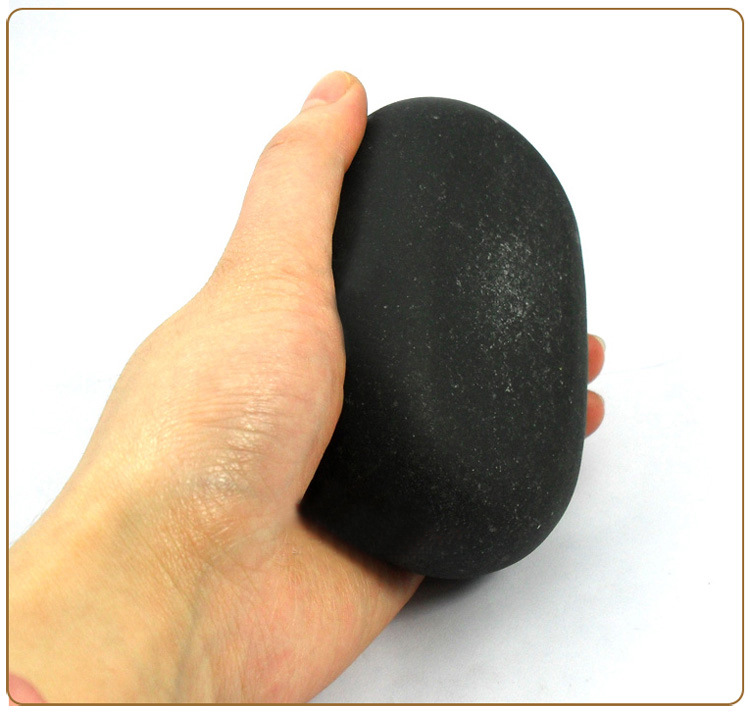 spa养生天然火山石能量石按摩平面热石精油推拿大号11*7