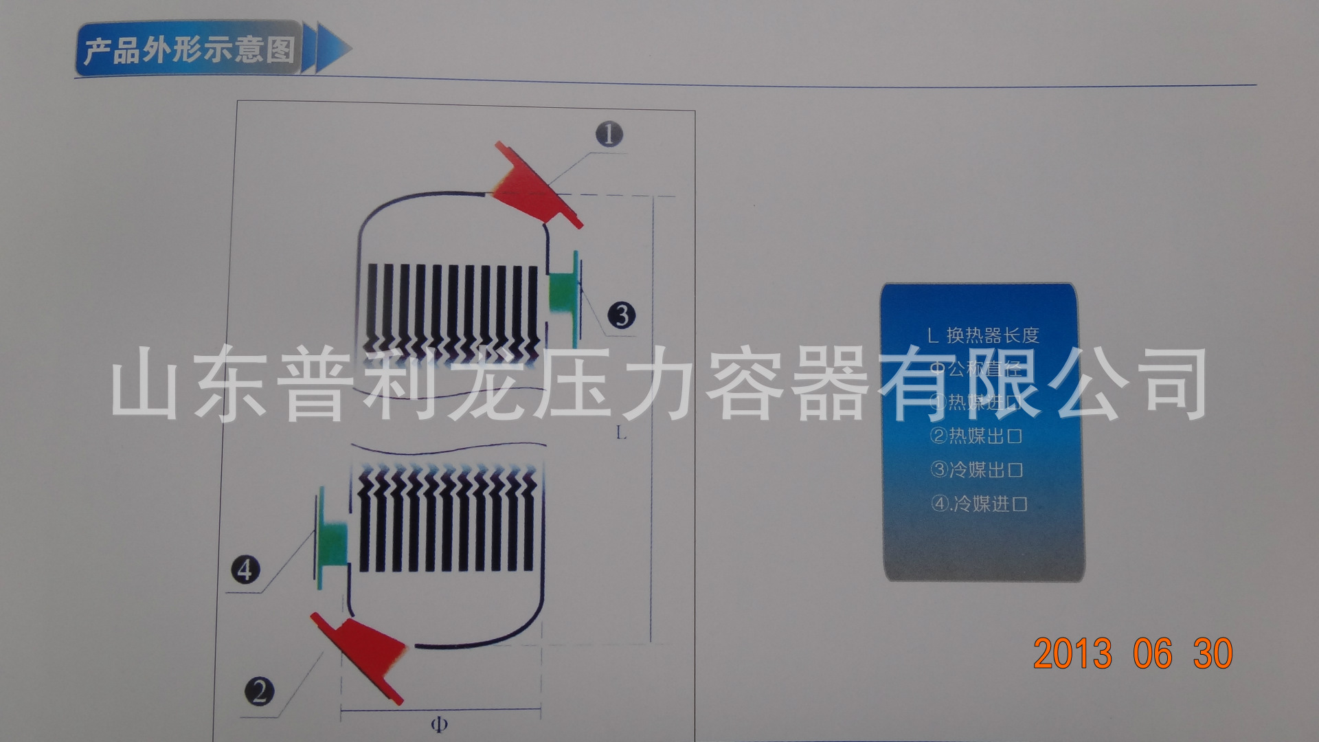 涡流热膜换热器外形示意图