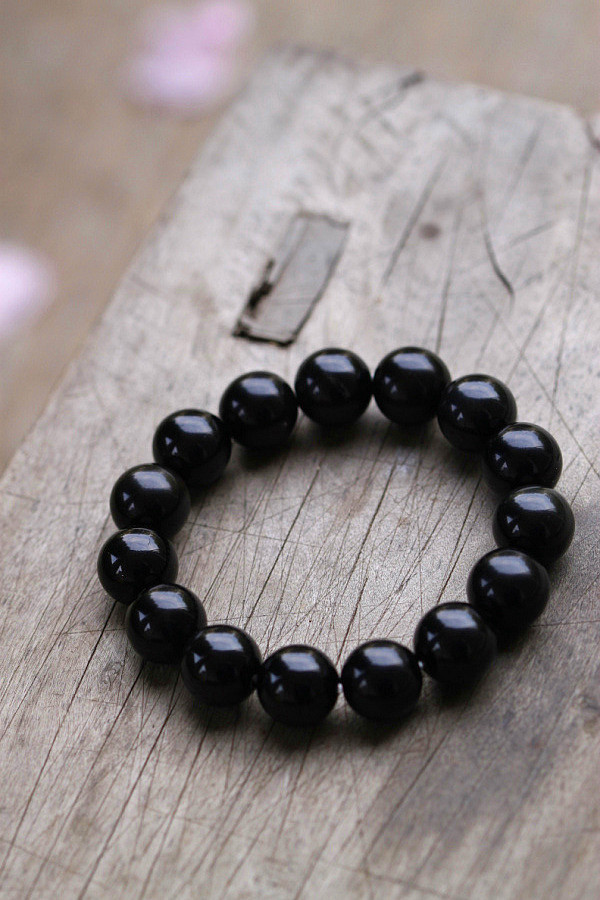 【黑曜石手链 时尚百搭男女款 转运旺财保平安 手链】价格,厂家,图片,