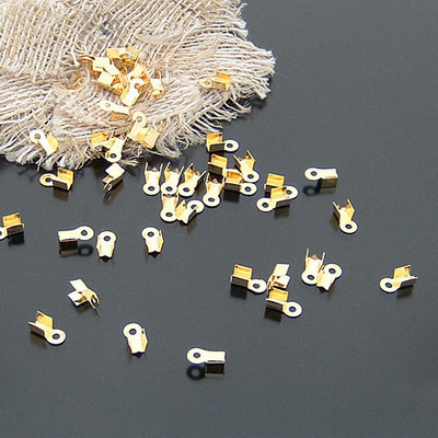 diy饰品配件 夹线扣金属材料配件 4mm简易夹线头 包线头 包邮