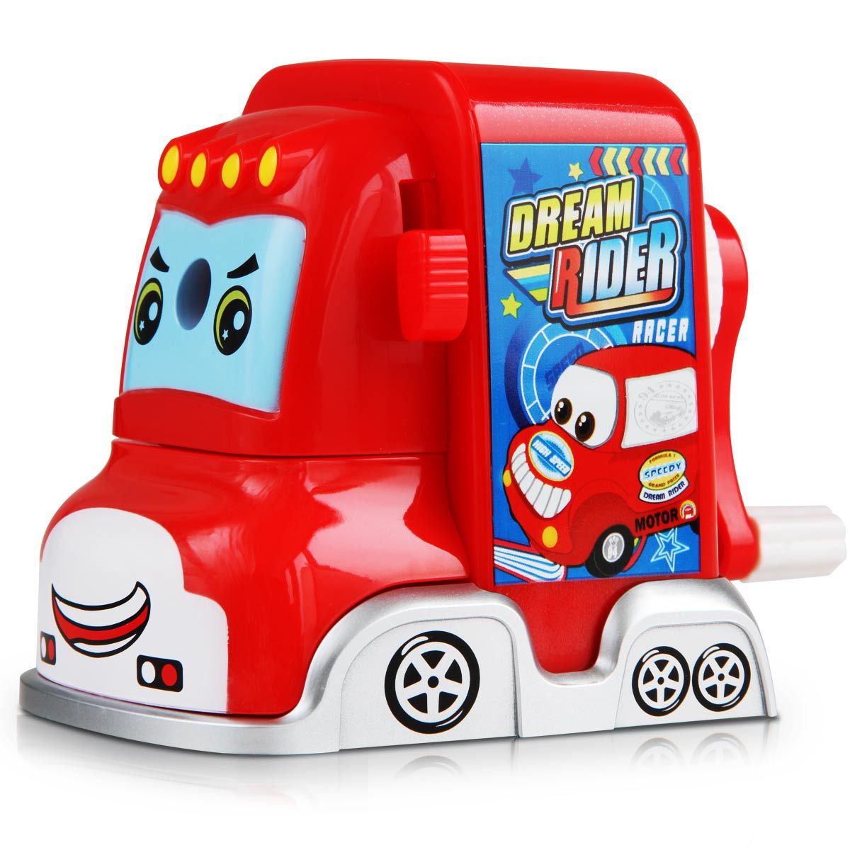 正品deli得力0687汽车人卷笔刀卷笔器削笔器可爱型学生用卷笔刀