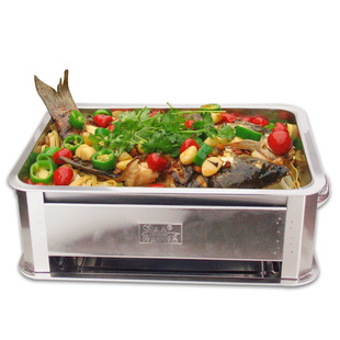 潮安不锈钢45*35 家用小型不锈钢烧烤炉户外烤鱼炉全网热销最优惠