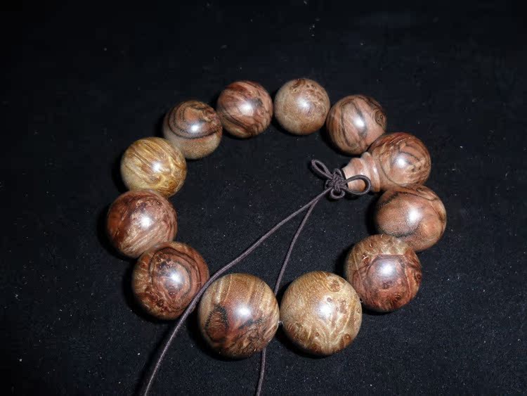 小叶鼠李木佛珠20mm 麻梨疙瘩鼠梨手串打磨抛光根瘤手链 麻利