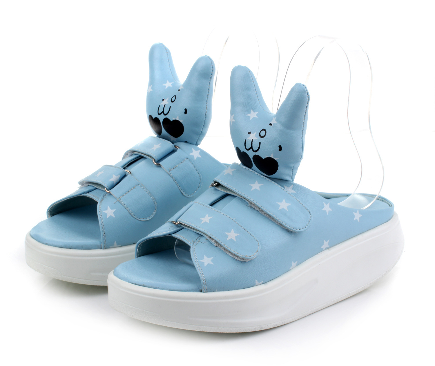 2014夏季卡通兔子鞋负跟鞋摇摇鞋厚底松糕女鞋子瘦身减肥鞋凉拖鞋