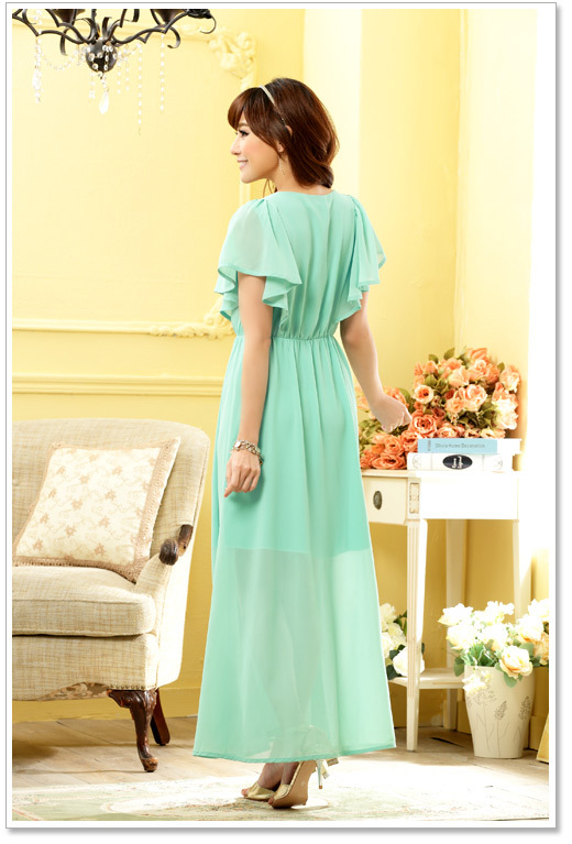 服装鞋帽箱包,钟表眼镜 女装 婚纱,礼服 9806 美雅亮丽荷叶袖圆领钉珠