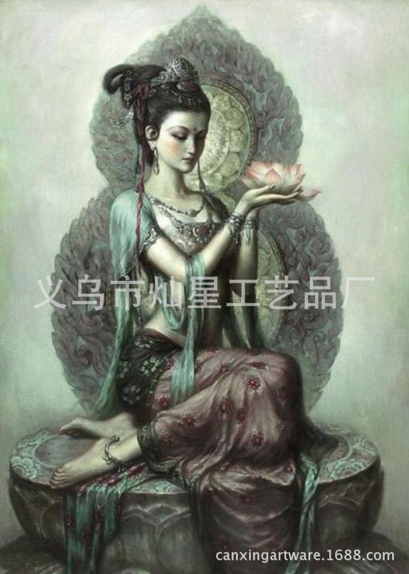 莲花佛像 钻石画diy最新款 诚征代理钻石画厂家钻石画批发