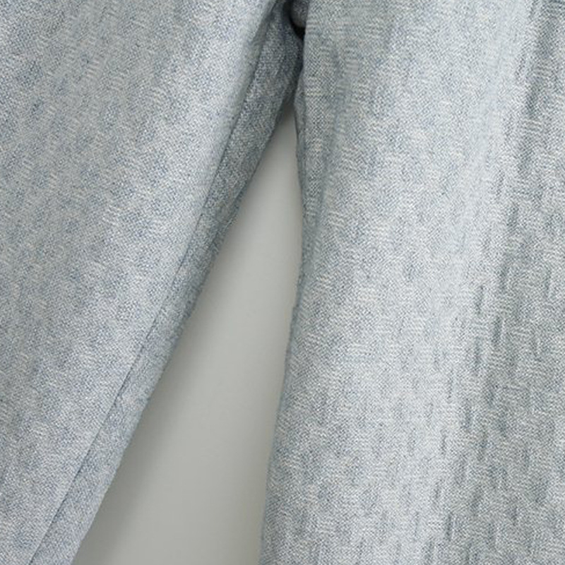 2014夏季新款小格子女裤 森女棉麻休闲女式长裤小脚裤